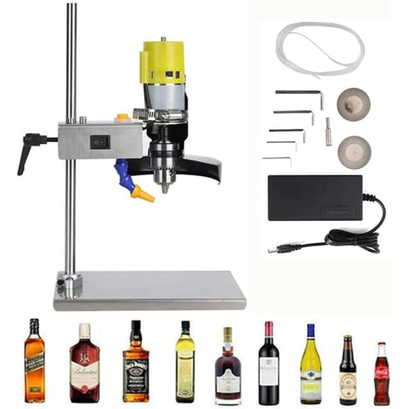 Electric Glass Bottle Cutter Kit,200W Electric Bottle Cutting Machine,Glass Craft Cutting Tool for DIY Bottles,Cutting Thickness 5mm,for Cutting Glass,Ceramics,Clay