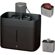 Electric Glass Rinser Tea Cup Washer, Desktop Automatic Cup Washing Machine with 1.6L Water Tank, High Pressure Jets for 3-10cm Diameter Cups, Portable Bottle Washer for HomeblackQ