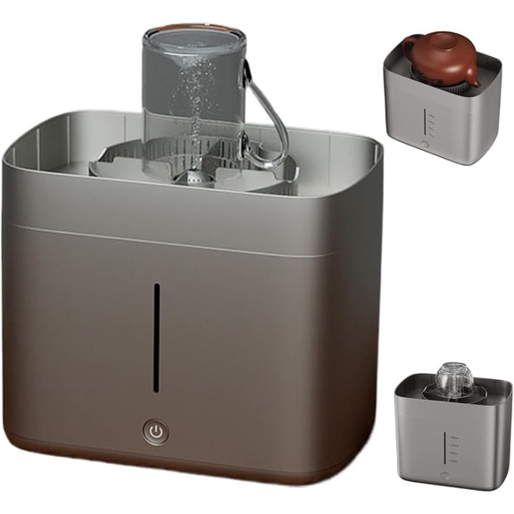 Electric Glass Rinser Tea Cup Washer, Desktop Automatic Cup Washing Machine with 1.6L Water Tank, High Pressure Jets for 3-10cm Diameter Cups, Portable Bottle Washer for Home(gray)Q