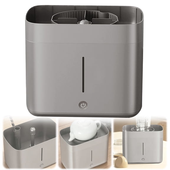 Electric Glass Rinser Tea Cup Washer | Desktop Automatic Cup Washing Machine with 1.6L Water Tank | High Pressure Jets for 3-10cm Diameter Cups | Portable Bottle Washer for Home,Bar & Coffee Shop