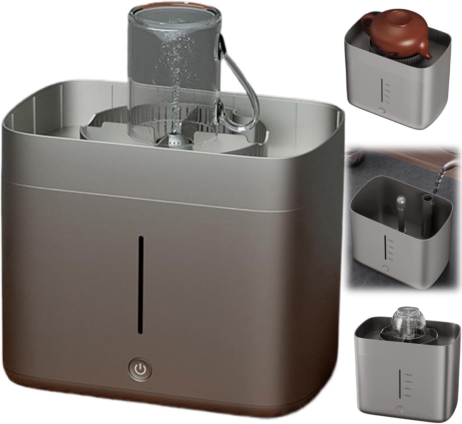 Electric Glass Rinser Tea Cup Washer | Desktop Automatic Cup Washing Machine with 1.6L Water Tank | High Pressure Jets for 3-10cm Diameter Cups | Portable Bottle Washer for Home, Bar & Coffee Shop
