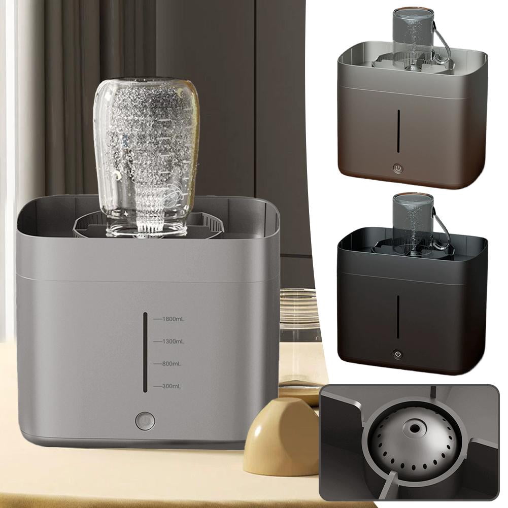 Electric Glass Rinser Tea Cup Washer | Desktop Automatic Cup Washing Machine with 1.6L Water Tank | High Pressure Jets for 3-10cm Diameter Cups | Portable Bottle Washer for Home, Bar & Coffee Shop