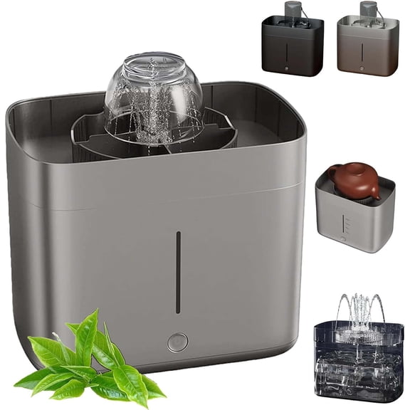 Electric Glass Rinser Tea Cup Washer, Desktop Automatic Cup Washing Machine with 1.6L Water Tank, High Pressure Jets Glass Rinser for 3-10cm Diameter Cups for Water Bottle & Coffee Cups (Grey)