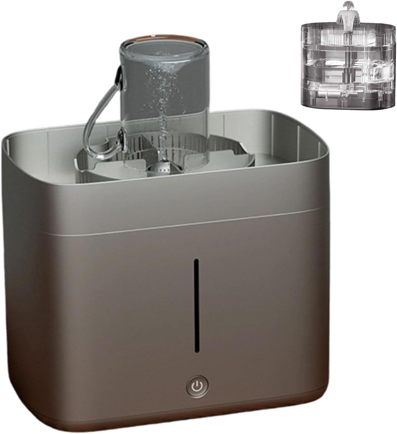 Electric Glass Rinser Tea Cup Washer, High Pressure Jets Glass Rinser, Desktop Automatic Cup Washing Machine with 1.6L Water Tank for Home, Bar & Coffee Shop (Gray)