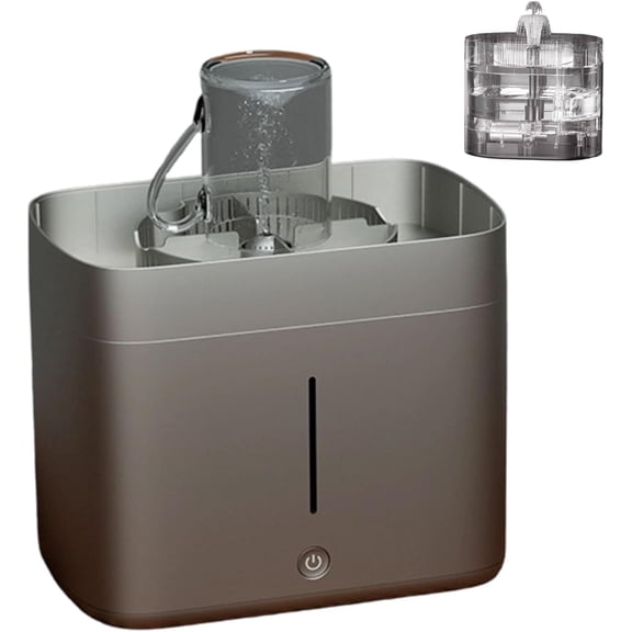 Electric Glass Rinser Tea Cup Washer, High Pressure Jets Glass Rinser, Desktop Automatic Cup Washing Machine with 1.6L Water Tank for Home, Bar & Coffee Shop (Gray)