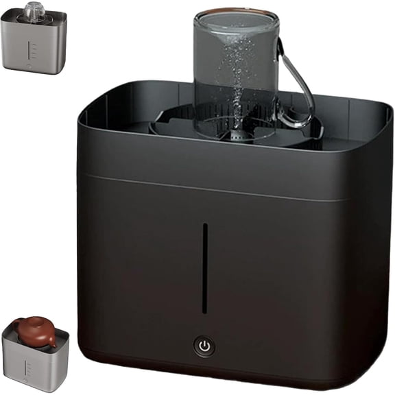 Electric Glass RinserTea Cup Washer, Desktop Automatic Cup Washing Machine with 1.8L Water Tank, High Pressure Jets Glass Rinser for 3-10cm Diameter Cups, Portable Bottle Washer for Home Shop (Black)