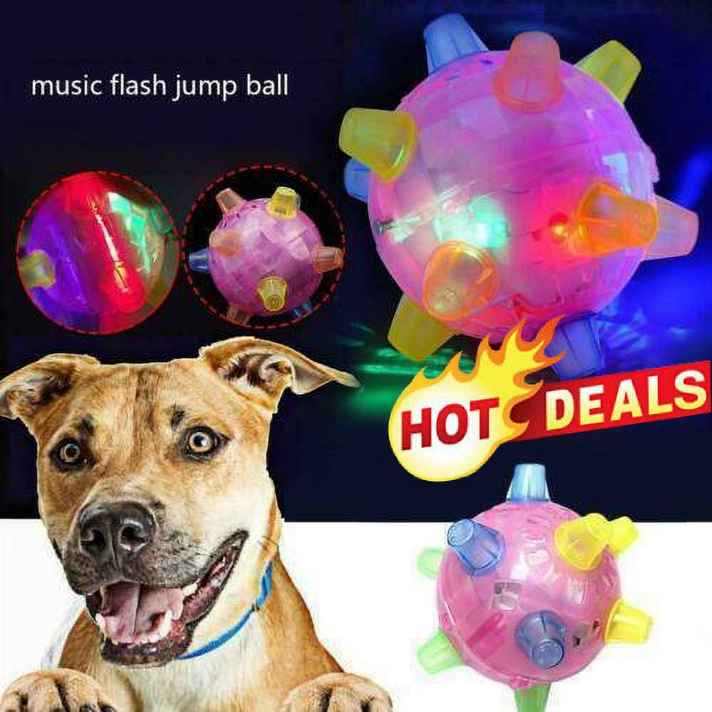 Electric Glow Jumping Activation Ball For Dog LED Flashing Bouncing