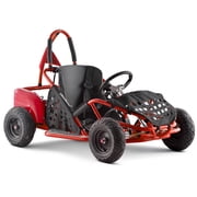 Electric Go Kart 4-Wheeler Shock Absorber,Go Carts with 1000 W Brushless Motor and 3-Speed,Max Speed 20 MPH 4 wheeler for Adults & Teens,Red