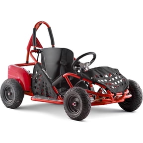 Electric Go Kart, 48V Powered Ride On Car, Steel Tubular Frame, Seat Belt, 13 inch All-Terrain Tires, Parental Speed Control, Max 20 Mph (Red)