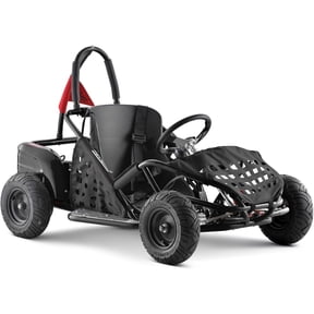 Electric Go Kart, 48V Powered Ride On Car with Steel Tubular Frame, Seat Belt, 13 inch All-Terrain Tires for Teens(BLACK)