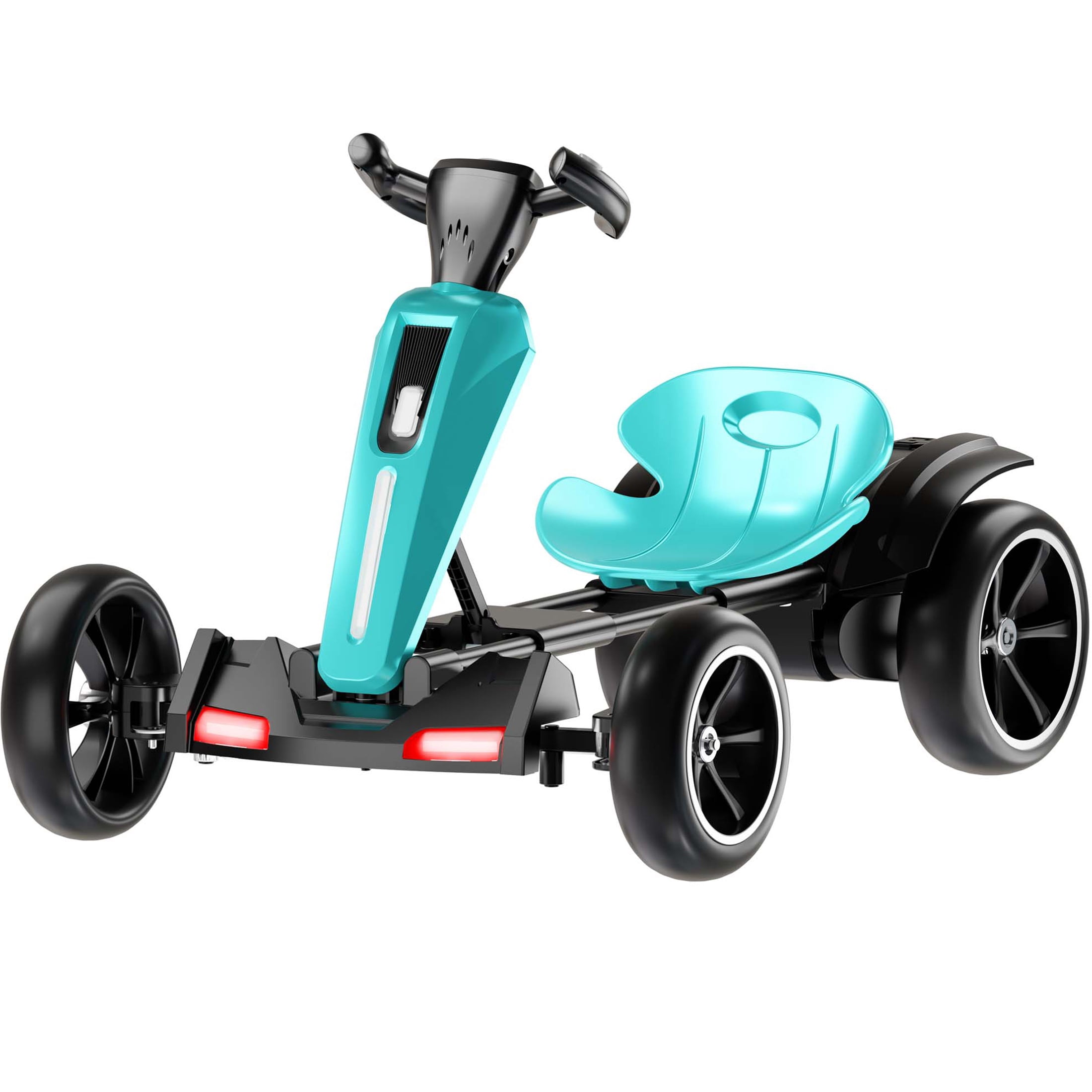 iRerts 12V Ride on Toys, Powered Electric Go Kart with Music, LED Light ...