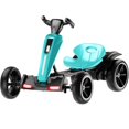 thumbnail image 1 of iRerts 12V Ride on Toys, Powered Electric Go Kart with Music, LED Light, Horn, Forward/Backward, Pedal Go Kart Kids Electric Car for Kids Boys Girls Ages 3-6, Light Blue, 1 of 11