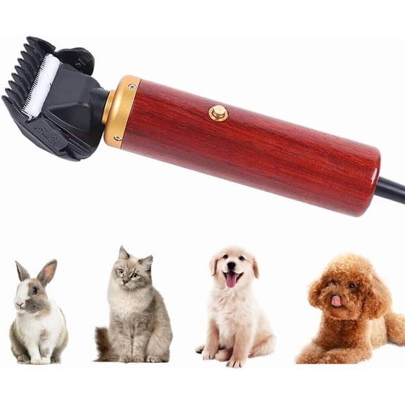 Electric Goat TrimmerDog Hair Trimmer,Wood Low-Noise Professional Pet Hair Trimming Tool Ac110-240V, 50/60Hz Animal Suitable for Cat, Dog and Other Pet Hair