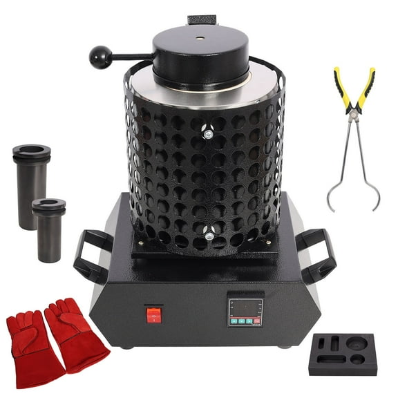 Electric Gold Melting Furnace 1 3 KG 1800W PID Smelter Kiln Kit For Jewelry Casting Silver Copper Aluminum
