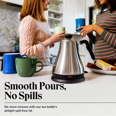 Electric Gooseneck Kettle - 0.8L, 120 Volt, Stainless Steel Electric Tea Kettle - Water Pot /Warmer, Coffee & Tea