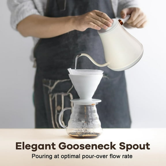 Electric Gooseneck Kettle With Keep Warm Function & LCD Display Automatic Shut Off Coffee Kettle Temperature Control Pour Over Kettle 1200 Watt, 0.8L, 120V,