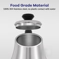 thumbnail image 1 of Electric Gooseneck Kettle With LCD Display Automatic Shut Off Retro Coffee Kettle Temperature Control Hot Water Boiler to Pour Over Tea, 1200 Watt Quick Heating Tea Pot, 0.8L, Stainless Steel, 1 of 4