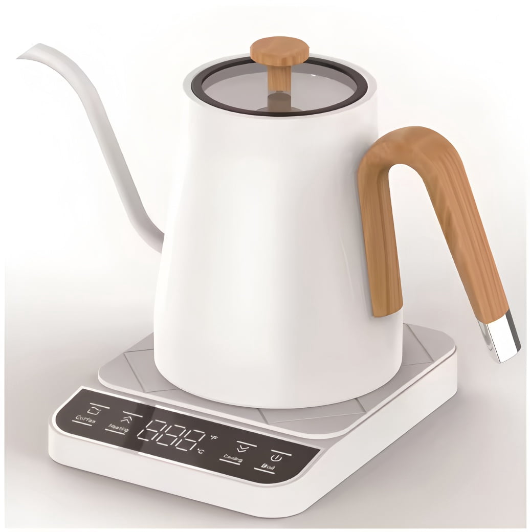 Electric Gooseneck Kettle with Digital Temperature Control, ±1℉ Precision Adjustable Pour Over Kettle for Coffee Tea Brewing, Hot Water Boiler