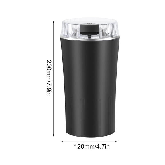 Electric Grain Grinder - 8-Blade Coffee Bean and Spice Mill - High-Speed Blender for Nuts, Seeds, and Herbs - Blue and Black Design