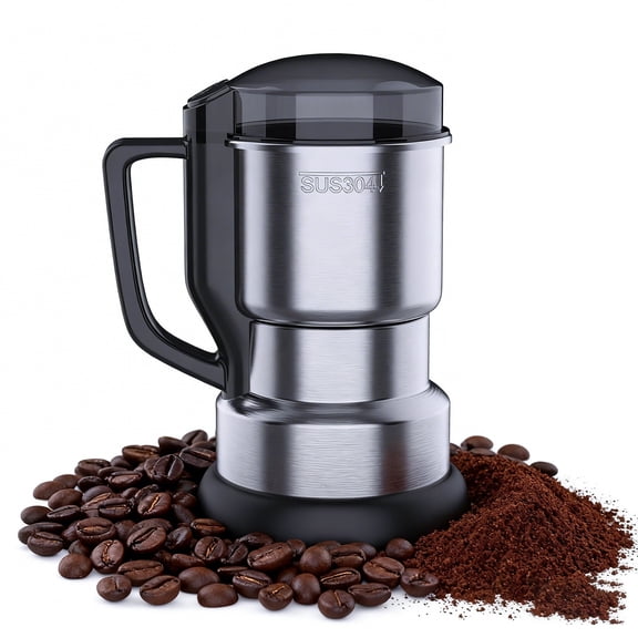 Electric Grain Grinder Mill,400g Grain Mill High Speed Commercial Spice Grinder, 304 Stainless Steel Spice Herb Mill for Dry Cereals Grain Herb Spice Coffee Corn Bean