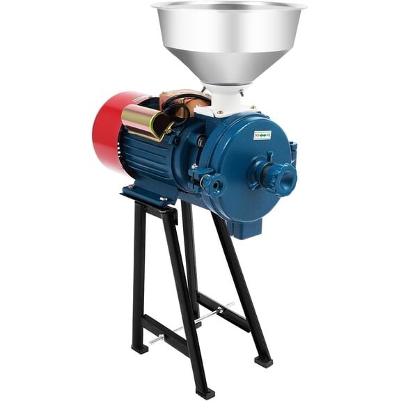 Electric Grain Mill, 3000W 110V Grinders, Commercial Corn Mill with Funnel, Thickness Adjustable Feed Mill Machine, for Rice, Corn, Wheat, Coffee, and Grain