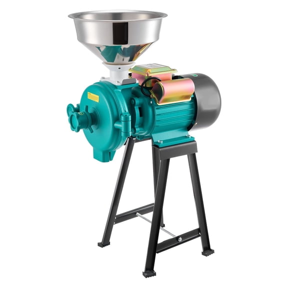 Electric Grain Mill Grinder 1500W, 110 Lbs/Hr Commercial Cast Iron Pulverizer with Non-Slip Rubber Feet for Dry Grains Coffee Corn
