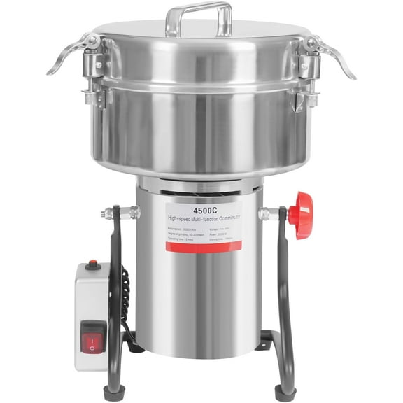 Electric Grain Mill Grinder, 4500g/9.92lb High-speed 30000r/min Food Grinder, 110V 5000W Countertop Grain Mill for Dry Spice Herbs Grains Coffee Rice Pepper (4500g)