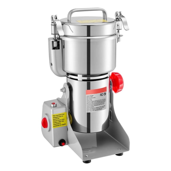 Electric Grain Mill Grinder 500g, 2000W Spice Grinder, High Speed 28000RPM Coffee Bean Pulverizer, Stainless Steel for Grains, Nuts, Herbs