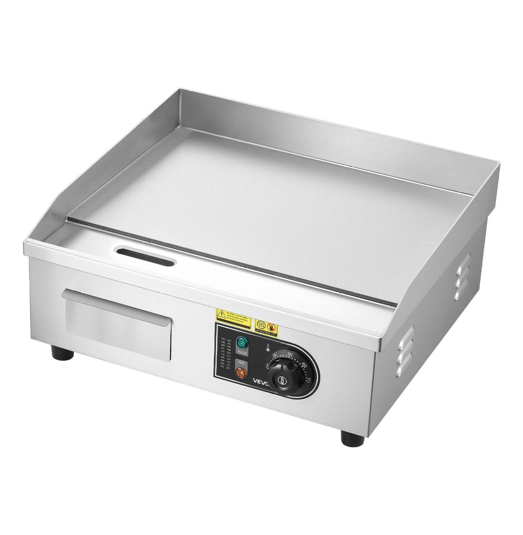 Electric Griddle 17.72 x 11.81 inch, 1750W Flat Top Grill, Adjustable ...