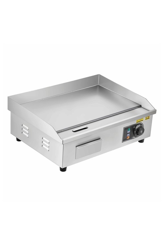 Electric Griddle 21x12 Inch, 3200W Stainless Steel Flat Top Grill, Adjustable Temp 122-570F, Nonstick Surface, with Spatulas & Brushes for Pancake Steak