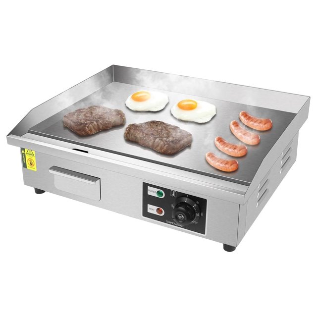 Electric Griddle 22", Flat Top Grill, Countertop Griddle, 1600W 110V