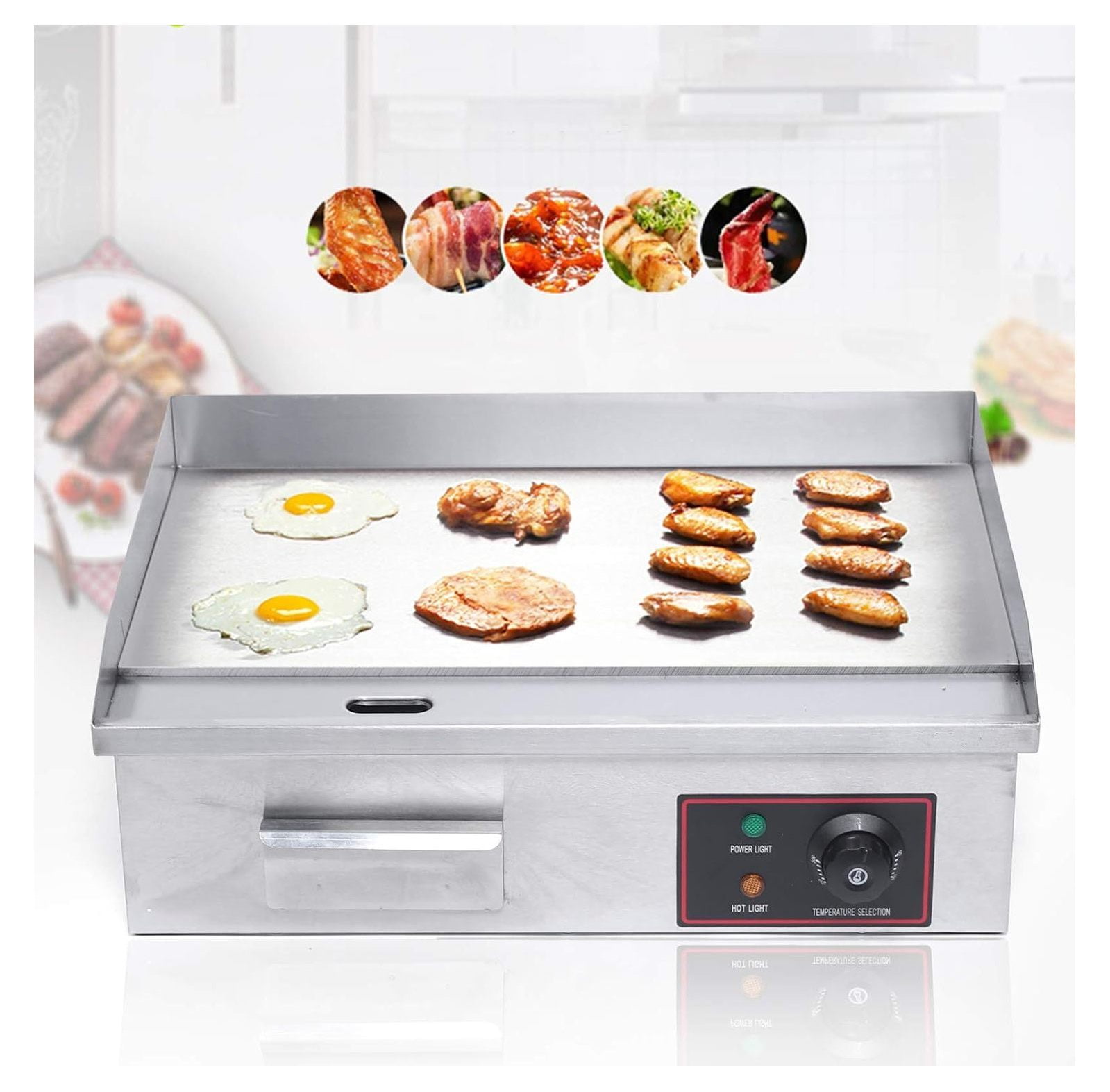 Electric Griddle Countertop Flat Top Griddle Nonstick Teppanyaki