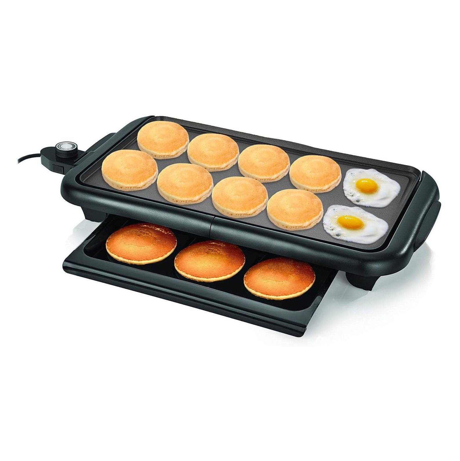 Electric Griddle ExtraLarge with Warming Tray Smokeless Indoor