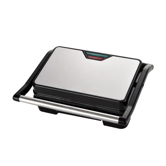 Electric Griddle with Non-Stick Ceramic Plate, Indoor Grill Panini Press for Steak Sandwich Barbecue Grill, Lay Flat Compact Design, Easy to Clean, Adjustable Temperature Household Kitchen Cooking