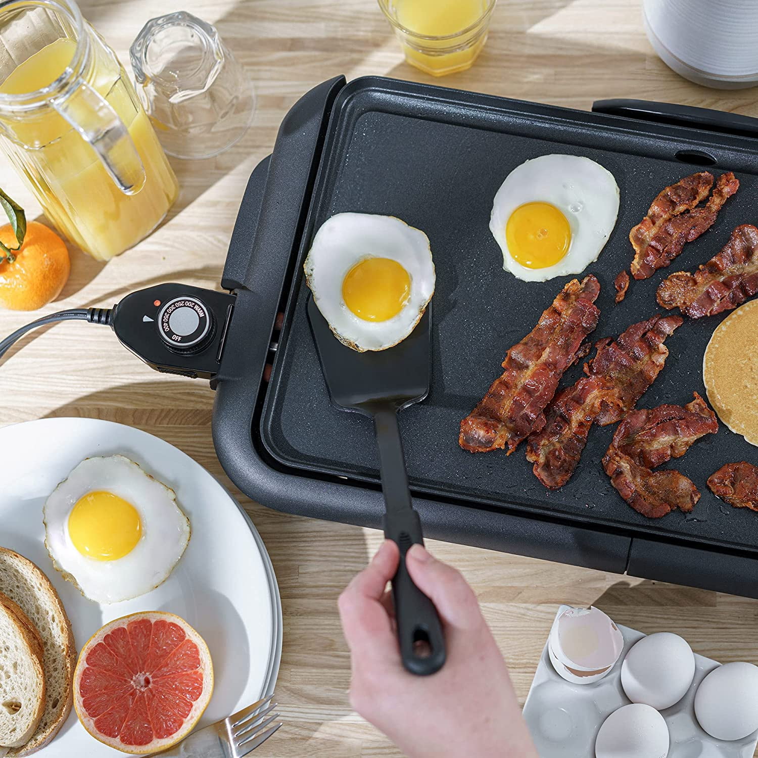 Bella 10×18 Electric Griddle & Indoor Grill – Smokeless, Nonstick, Copper