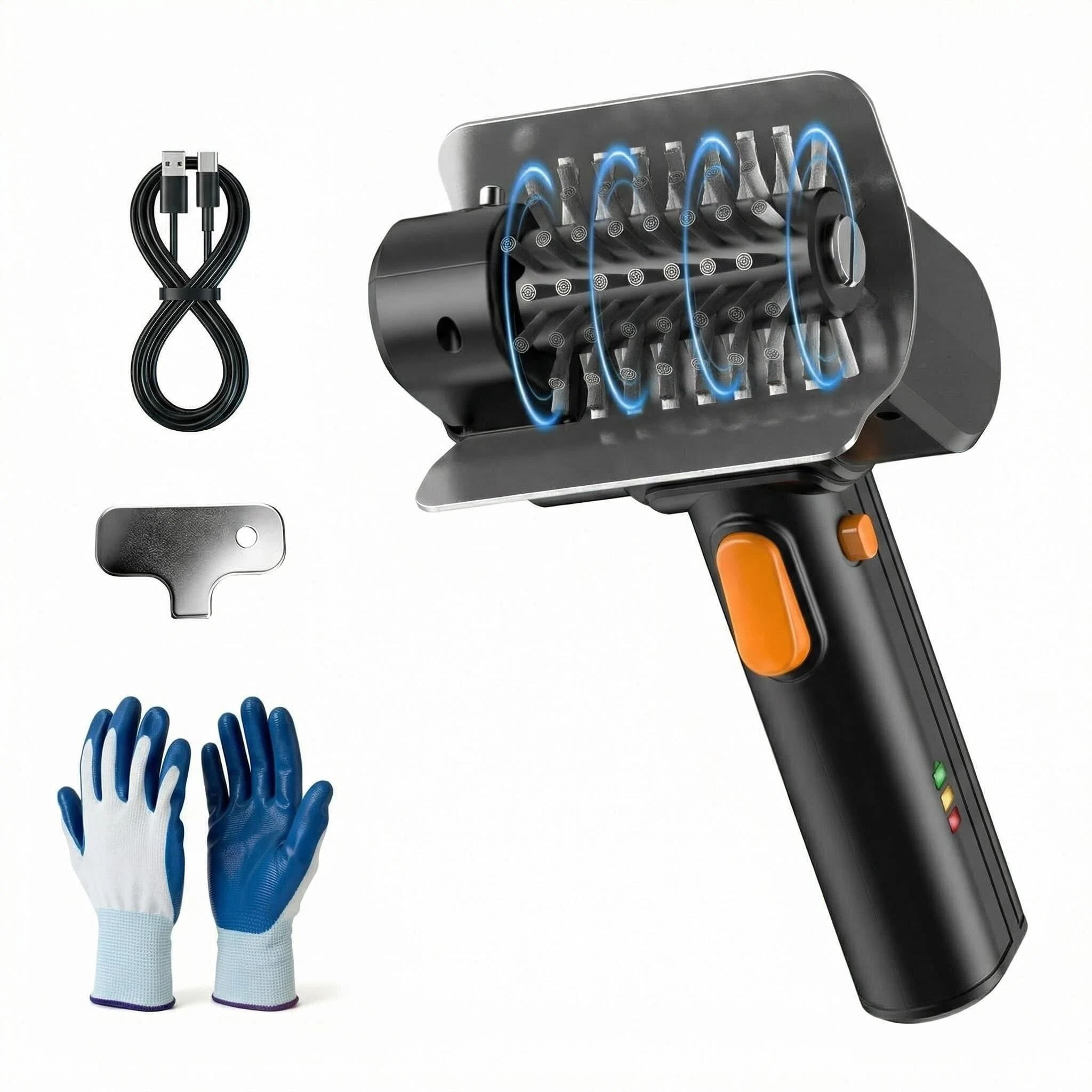 Electric Grill Brush, Cordless BBQ Grill Cleaner for Outdoor Grill, Rechargeable Grill Scrubber with Removable Head for Gas Charcoal Smoker