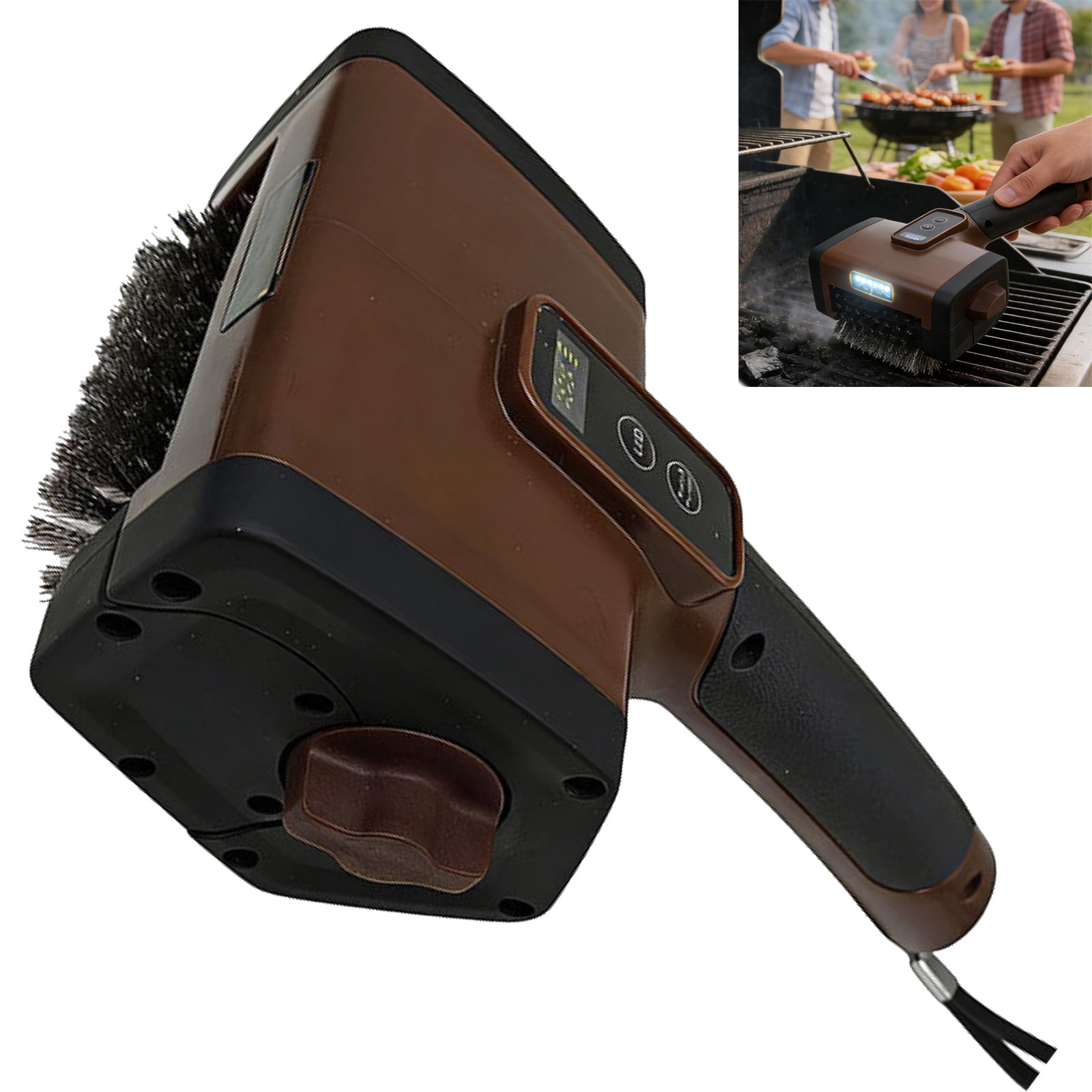 Electric Grill Brush for Outdoor Grill,Cordless Electric Grill Cleaner,bbq grill brush,Grill Cleaner for Outdoor Grill with 700 RPM Motor,Rechargeable Heavy Duty Grill Cleaning Stainless Steel Brush,