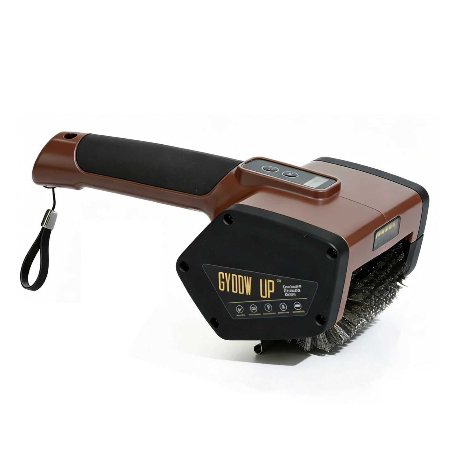 Electric Grill Brush with Stainless Steel Bristles, Power Scrubber for BBQ Grill Cleaning, Outdoor Portable Grill Cleaner with Non-Slip Handle and Rechargeable Battery