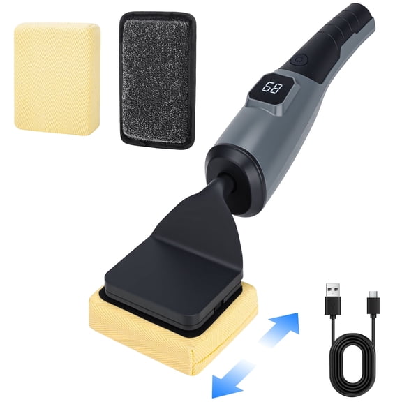 FOUKUS Electric Grill Brush: Bristle Free Grill Cleaner with Back-and-Forth Power Scrubber, 600°F Heat Resistant Electric BBQ Grill Brush Cordless, 4 Hour Runtime for Gas Charcoal Pellet Grills