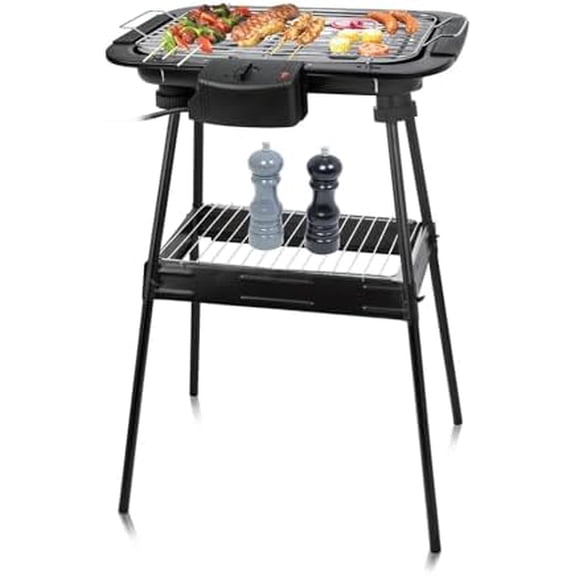 Electric Grill Outdoor Indoor Cooking,Smokeless BBQ,Portable Removeable Stand Grill, (YD301 Upgrade)$$Garden & Patio