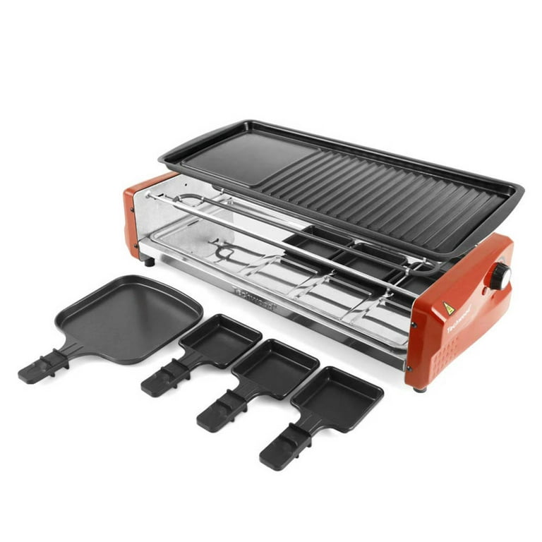 1600W Electric BBQ Grill with Removable Non-Stick Warming Rack-Red | Costway