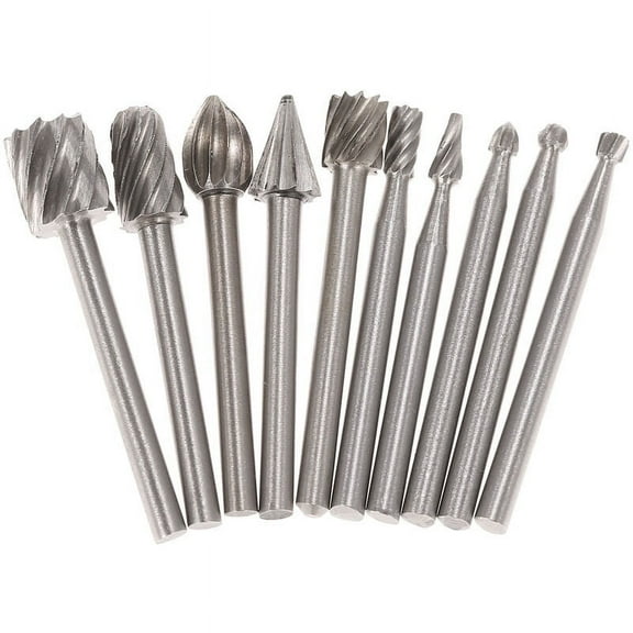 Electric Grinding Bit Set, High Working Efficiency Wood Engraving Rotary Burr Bits for Soft Wood Carving and Non-Metal Material Processing, Compatible with Dremel Tool (High Speed