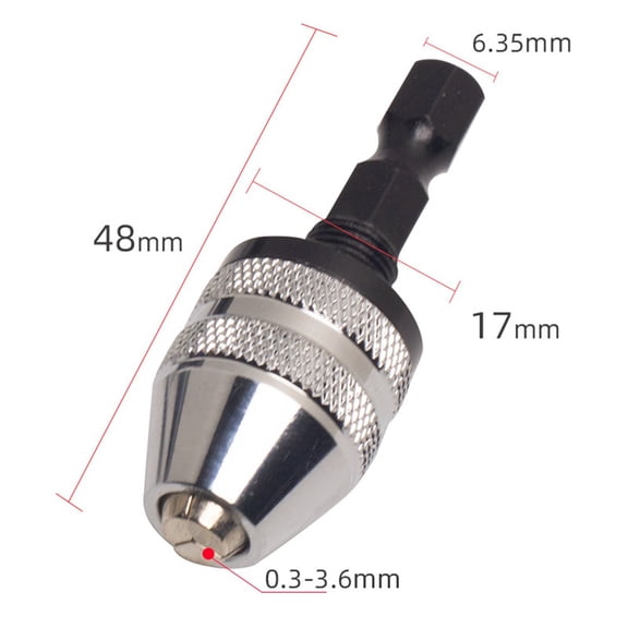 Electric Grinding Chuck With Adjustable Hexagonal Handle Silver Flat Tail Chunk