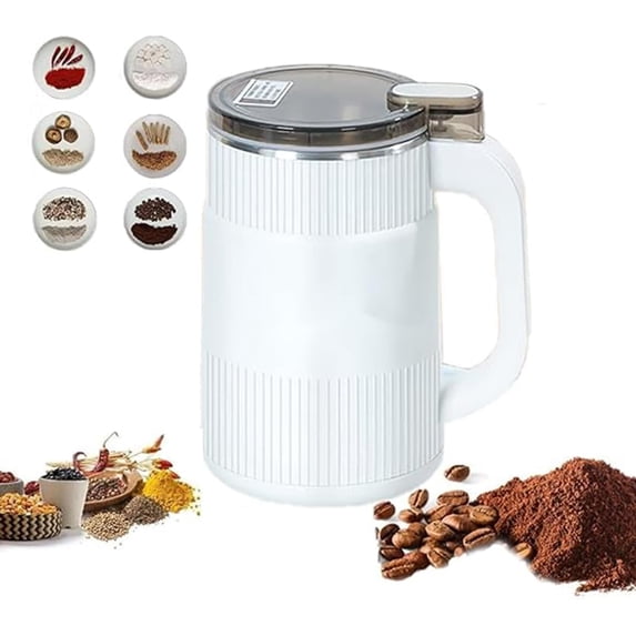 Electric Grinding Machine, 304 Stainless Steel Blade, Household Small Grinder for Grains, Herbs, Spices, Coffee, Efficient Powder Grinding