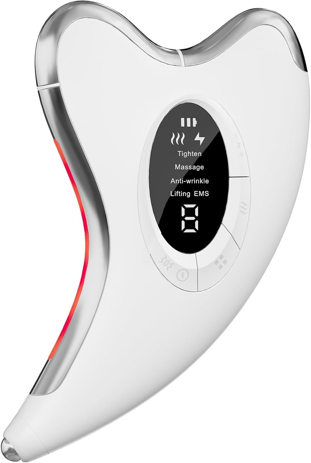Electric Gua Sha, Face Massager with EMS 45°C Heat & Vibration, 9 Levels with LED Blue, Yellow, Red Light, 4 Modes Face Massager for Face, Anti Wrinkle Anti Ageing