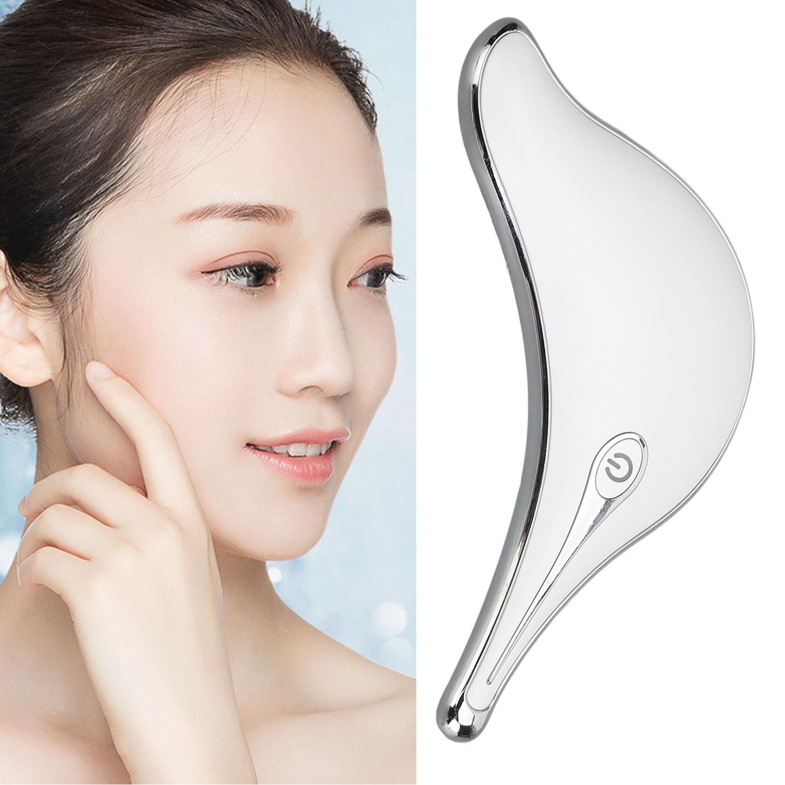 Electric Gua Sha Face Massager, Relieve Stiffness White Gua Sha Face