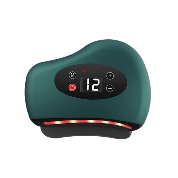 Electric Gua Sha Massager with Heat & Vibration, 12 Intensity Levels, Hot Compress Therapy Device for Back, Neck & Face Relaxation