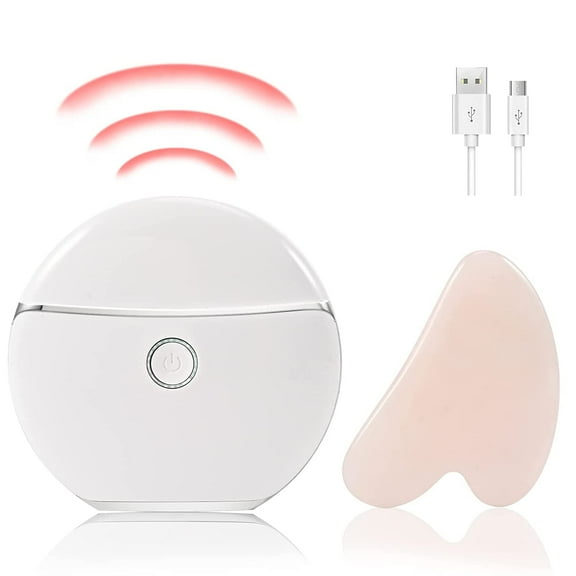 Electric Gua sha with Manually Facial Body Sculpting Massager Anti Aging Facial Beauty Instrument Scraping Massage Beauty Scraping Instrument Hand Scraping Tools (White)