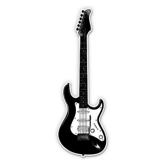 Electric Guitar - 5" Vinyl Sticker - For Car Laptop I-Pad - Waterproof Decal