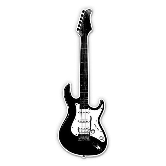Electric Guitar - 7" Vinyl Sticker - For Car Laptop I-Pad - Waterproof Decal